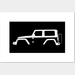 Jeep Wrangler (JK) Silhouette Posters and Art